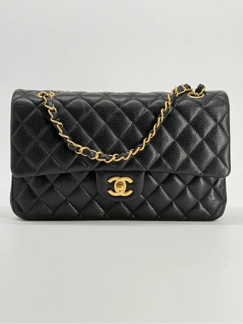 Chanel Medium Classic Double Flap Caviar Leather Bag